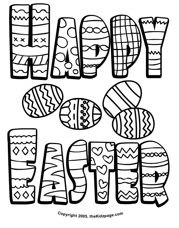 happy easter colouring book