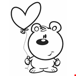 Valentine&#;s Bear  Free Printable Coloring Pages 