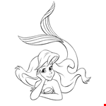 Ariel Disney Princess Clipart Page