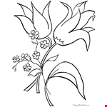Tulips Colouring Sheet