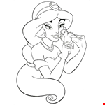 Princess Jasmine Drawing Book