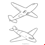 Kid Airplane Picture To Color  