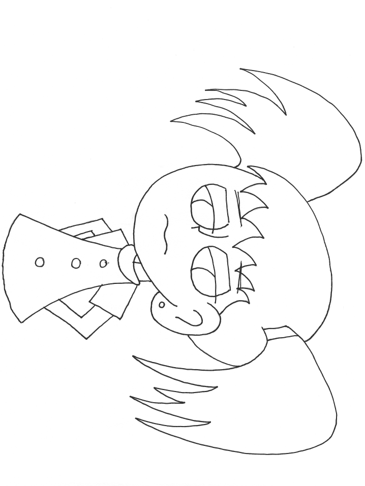 sad tooth coloring page