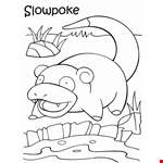 Slowpoke Pokémon Coloring Page