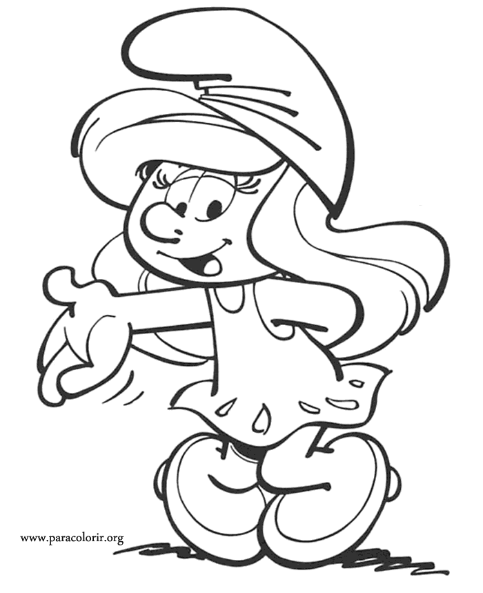 coloring pages of smurfette 384 | free printable coloring pages