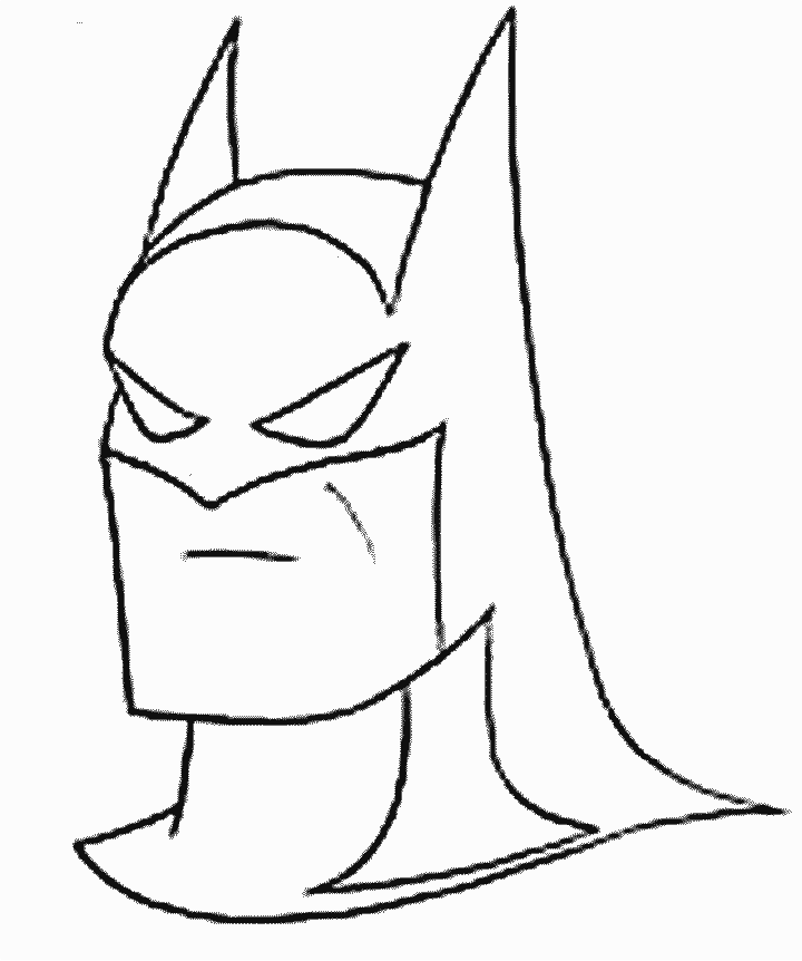 batman face coloring page for kids | great coloring pages