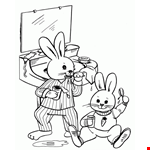 Bunny Colouring Page