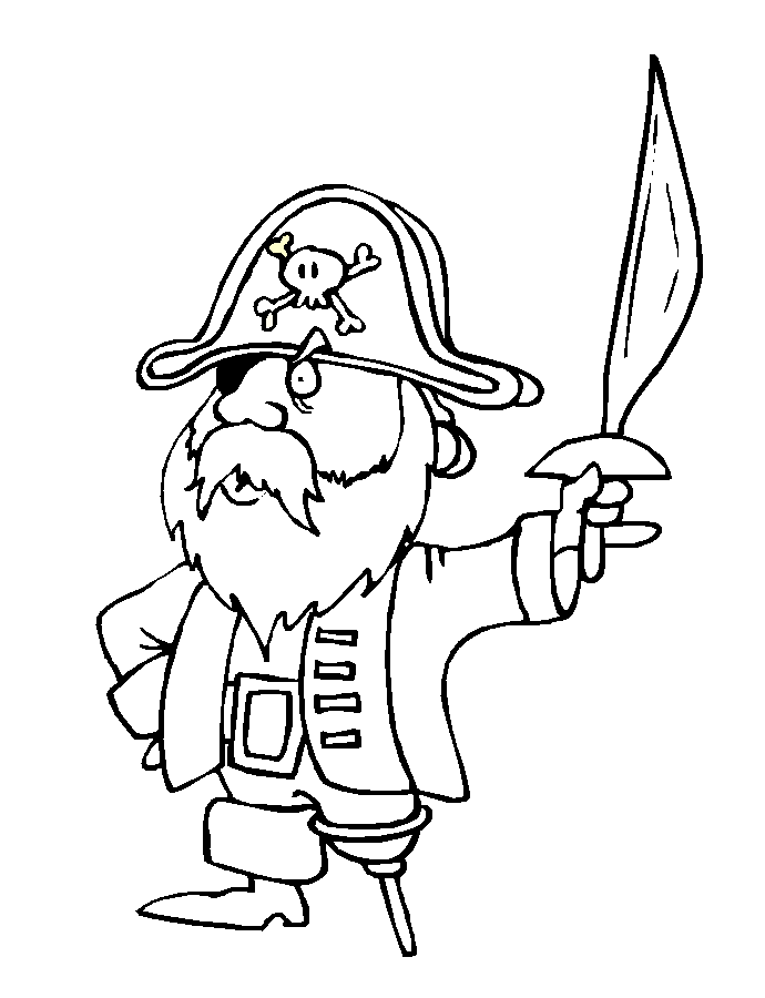pirate printable coloring page