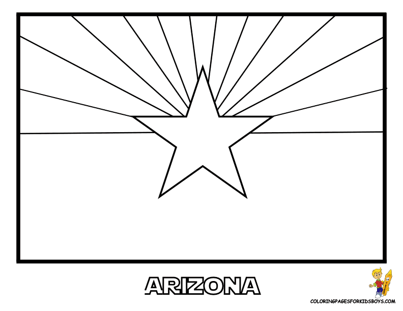 arizonas flag coloring page