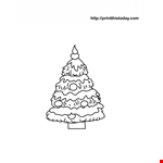 Christmas Tree Cartoon Free Coloring Sheet