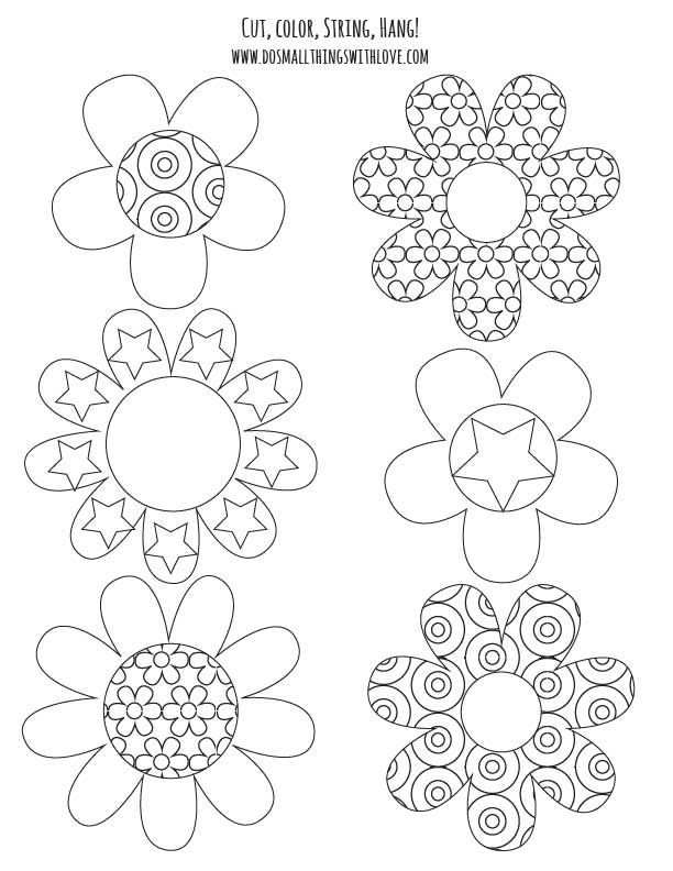 colorable spring banner {free printable} and #mfb