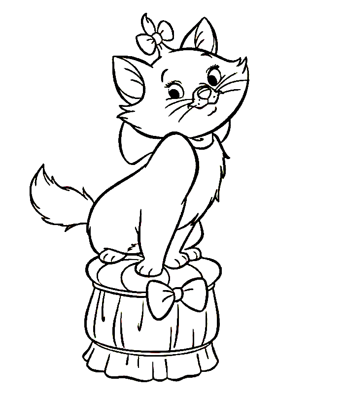 cute cat color drawing