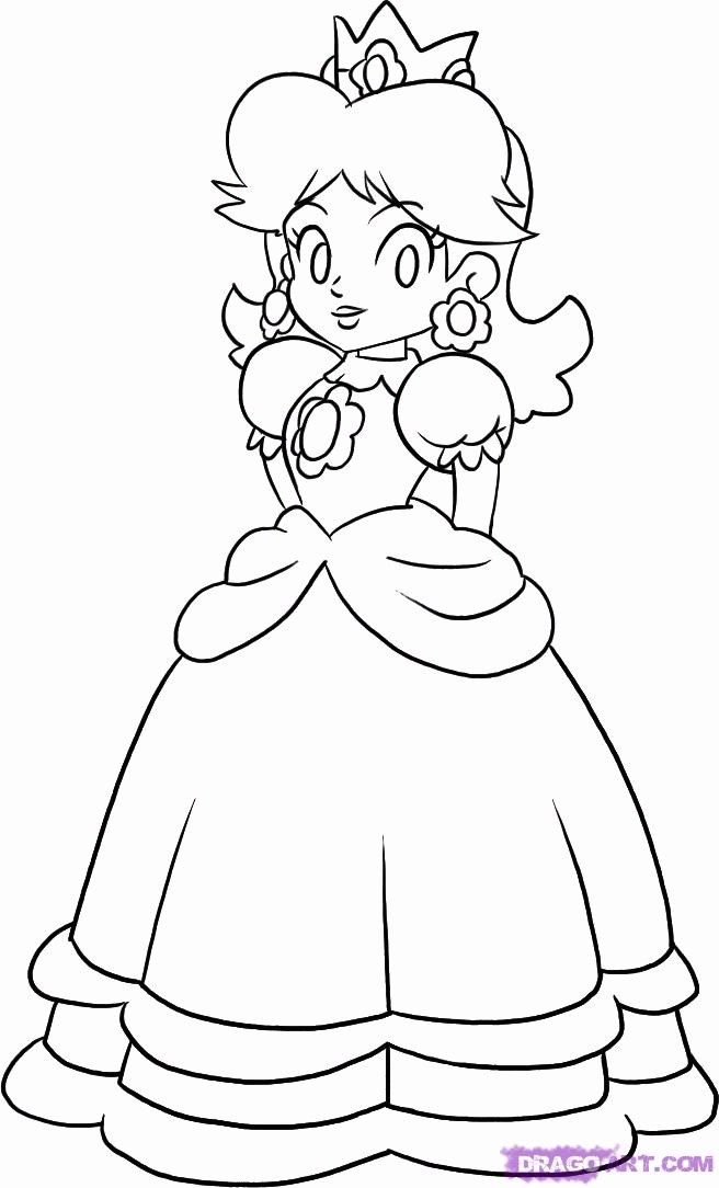 princess daisy coloring pages 8 | free printable coloring pages
