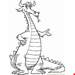 Dragon Cartoon Coloring Page - Free