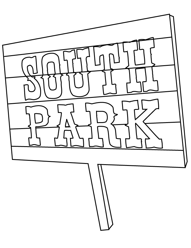 pizza south park colouring pages