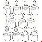 Easy Candle lights drawing for kids
