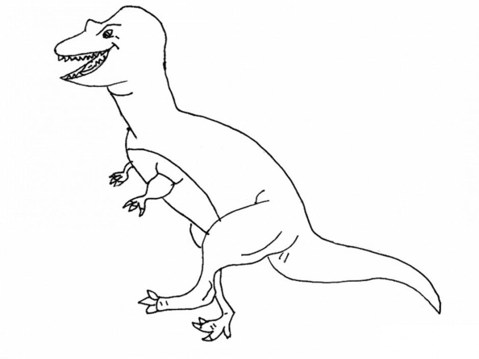 t-rex dinosaur drawing page