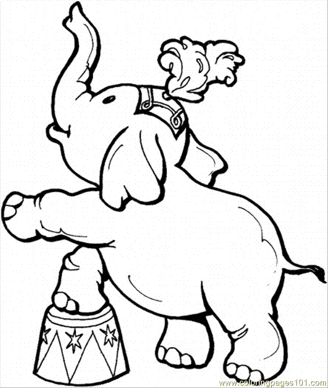 transmissionpress: circus elephant coloring pages