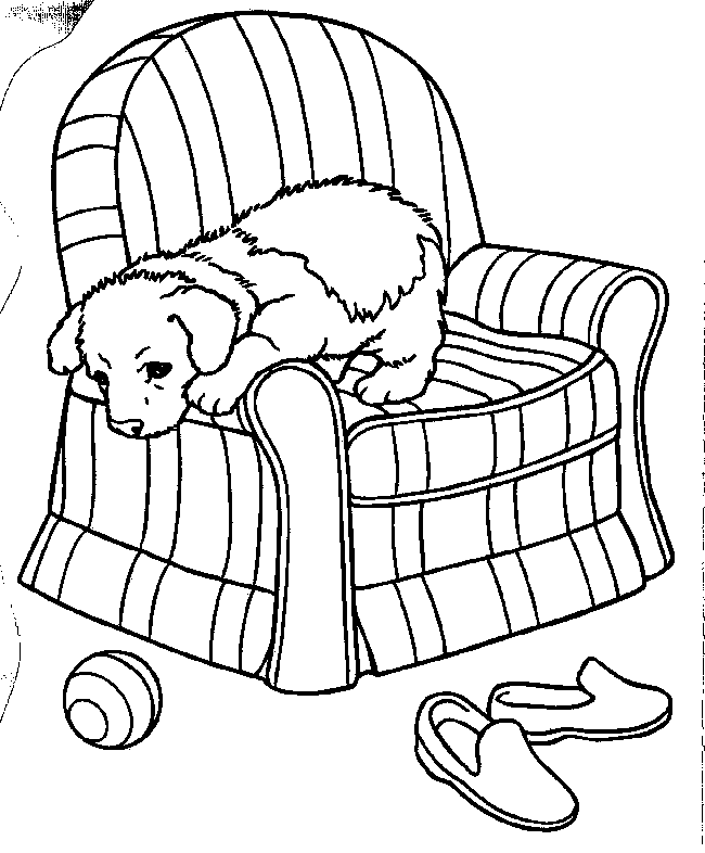 puppies drawing coloring page