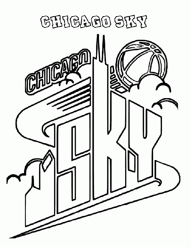 chicago sky logo coloring page: chicago sky logo coloring page 