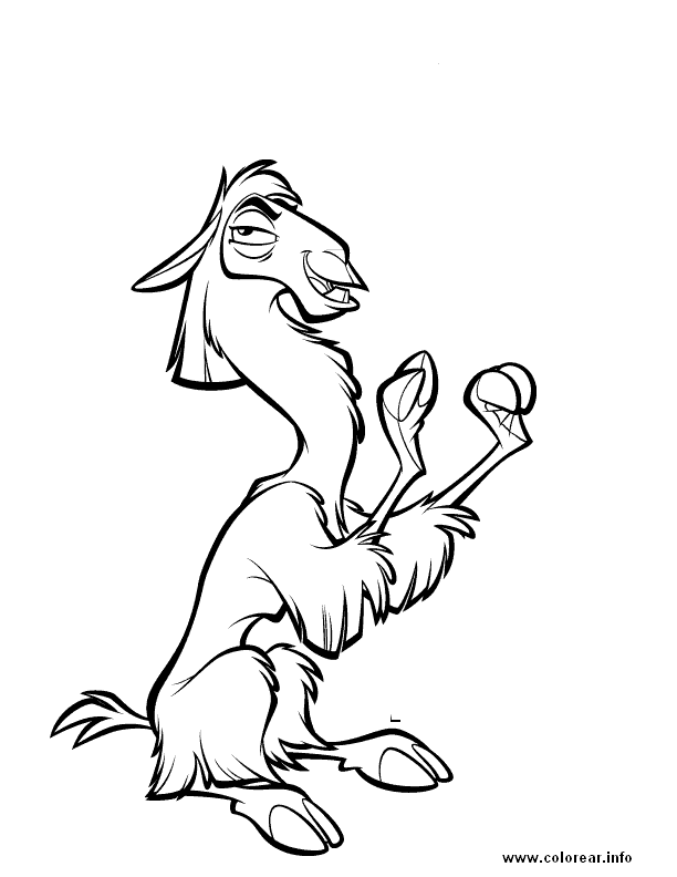 llama-1 the-emperors-new-groove printable coloring pages for kids.