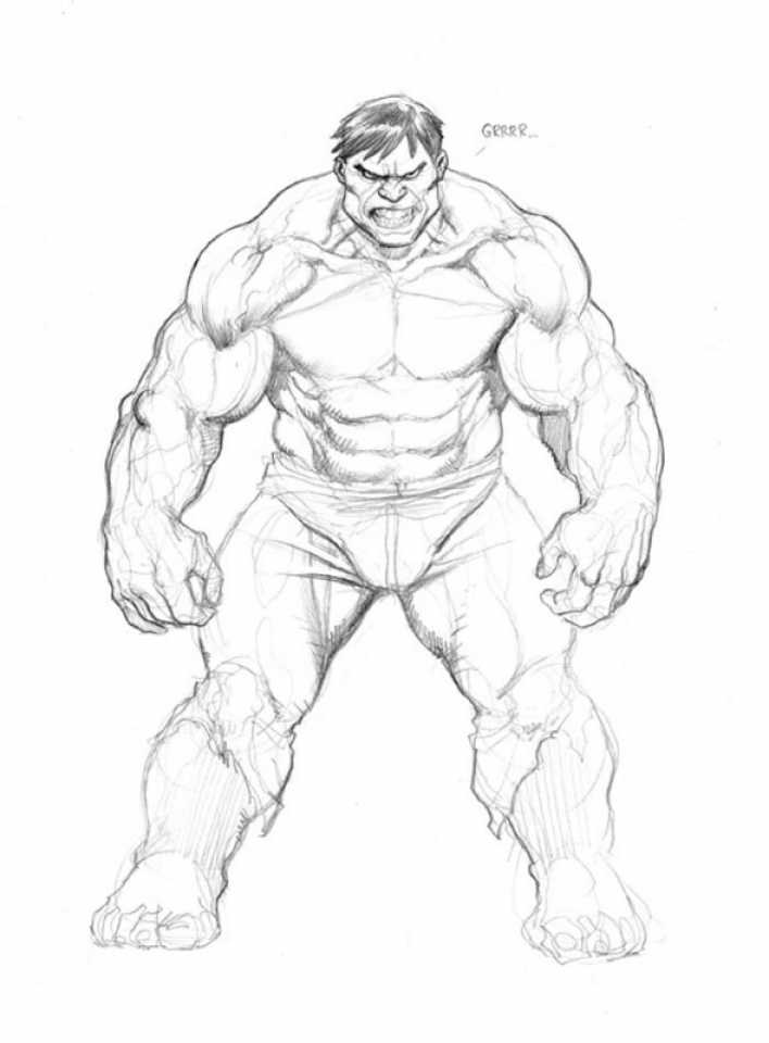 heavy, bulky, lean? - hulk sketch - comic vine