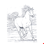 Wild Horse Coloring Sheet