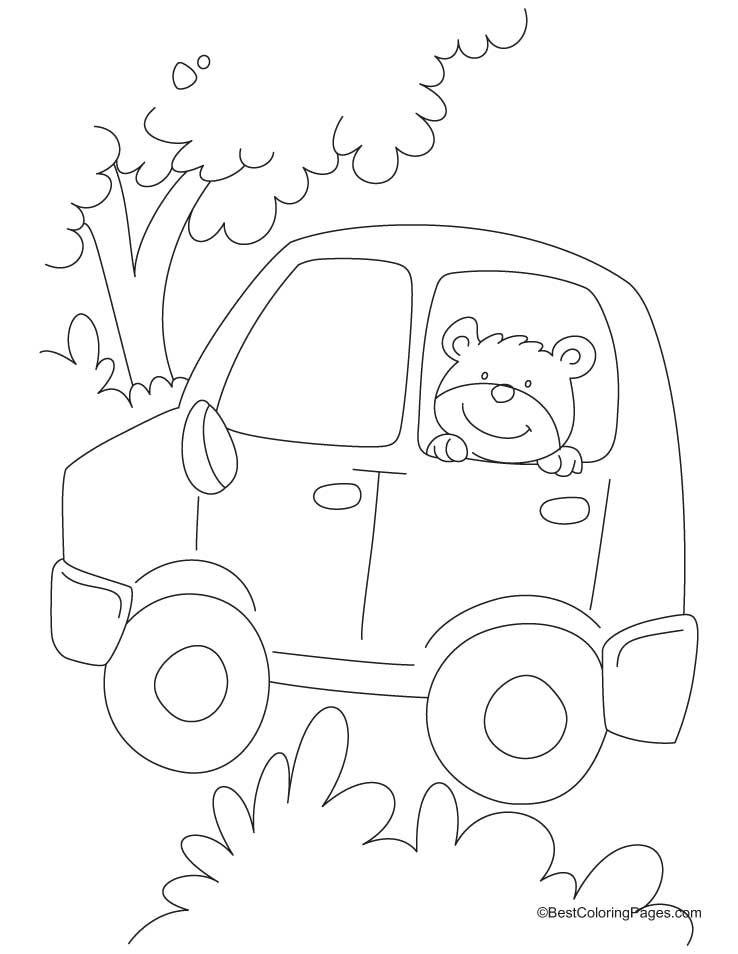 car bear coloring pages 284 | free printable coloring pages