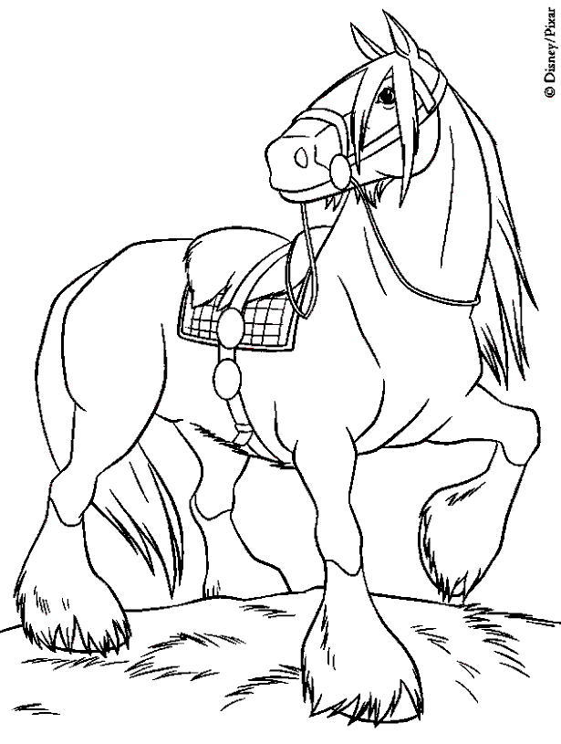 coloring books angus the meridaâ´s horse to print and free download