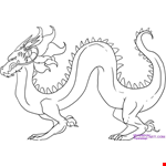 Traditional Chinese Dragon Coloring Page