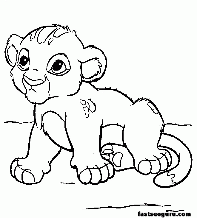 characters coloring pages young simba cartoon printable