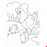 Hen And Chicken Coloring Page | Download Free Hen And Chicken  