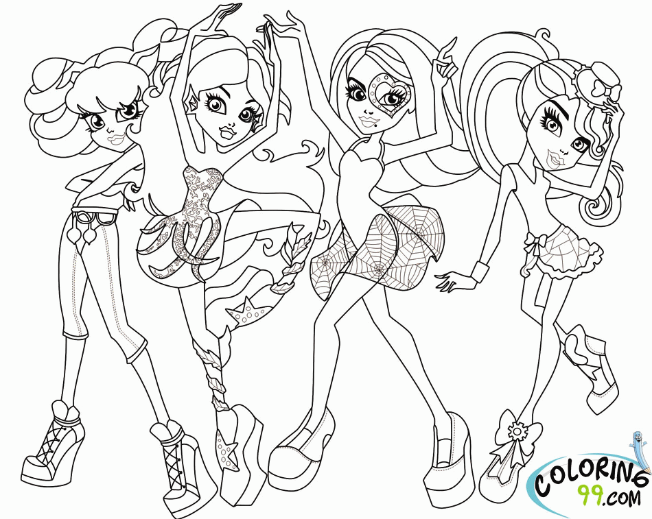 monster high coloring pages for kids