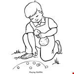 Spring Children And Fun Coloring Page   Spring Games Coloring  
