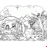 Birth of Jesus Christ Coloring Sheet