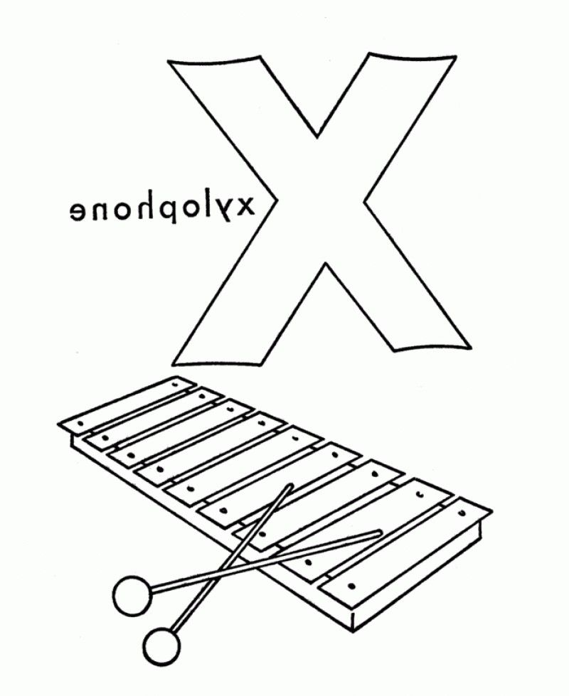 letter x with good tools coloring pages - kids colouring pages