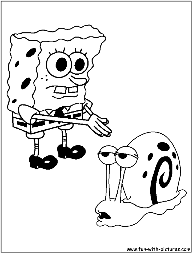 spongebob and gary coloring pages | coloring pages