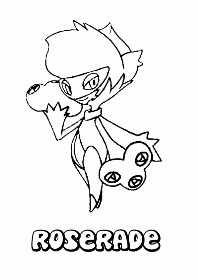 grass pokemon coloring pages roserade online and printable pokemon 