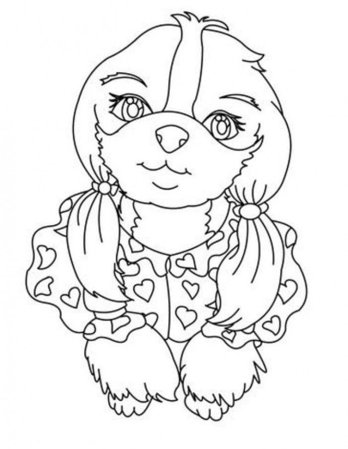 female dog coloring page