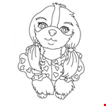 Female Dog Coloring Page