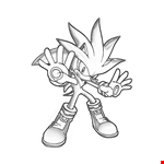 Silver the Hedgehog Coloring Sheet
