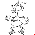 Chicken Coloring Page | An Acorn Hitting Chicken Little&#;s Head 