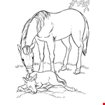 Horse Foal Drawing