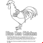 Blue Hen Chicken Coloring Page 