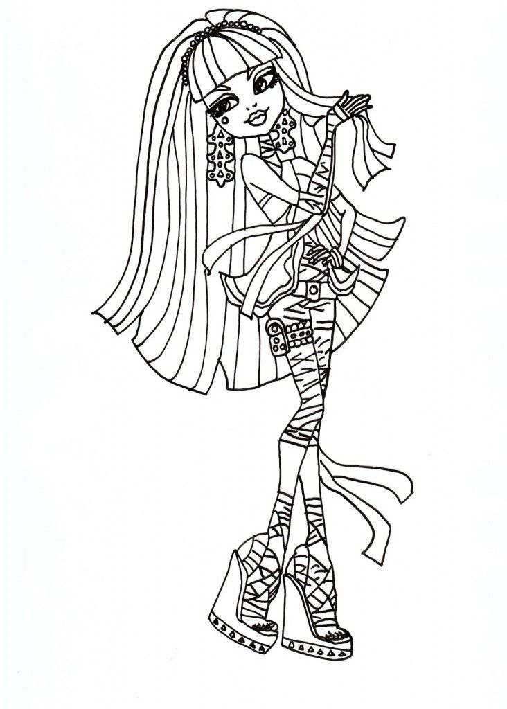 monster high clio colouring pages