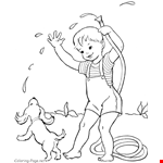 Summer Coloring Book Pages - Fun With Puppy 