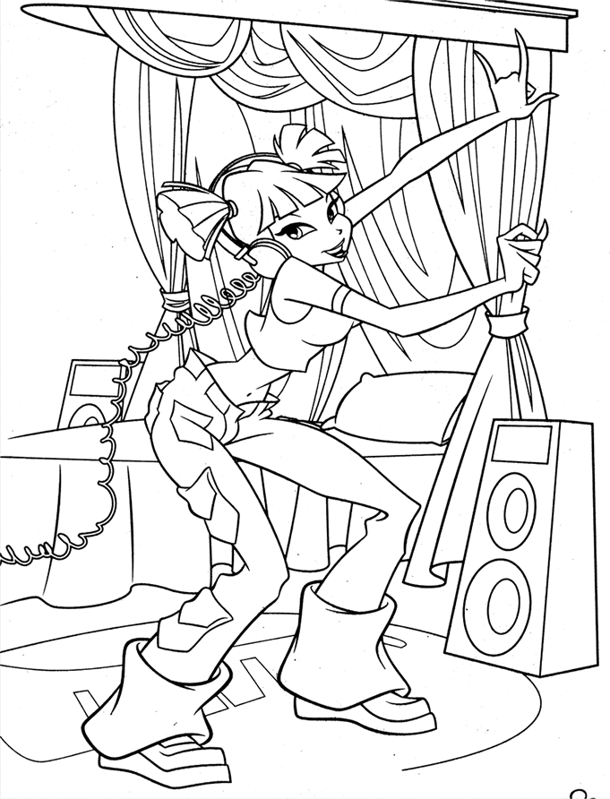 winx club kit fisto colouring pages
