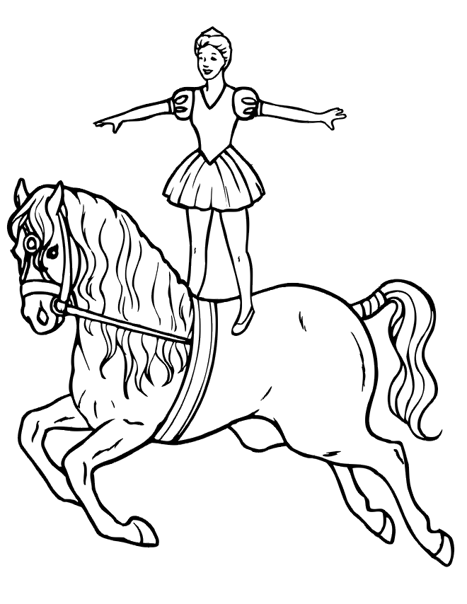 activities at a circus colouring pages