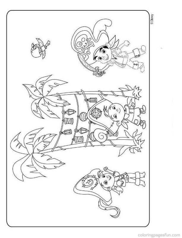 disney jake and the neverland pirates coloring pages - disney 