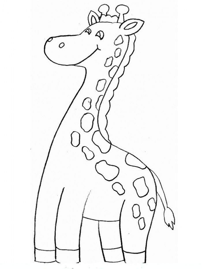 cute baby giraffe coloring page | kids coloring page
